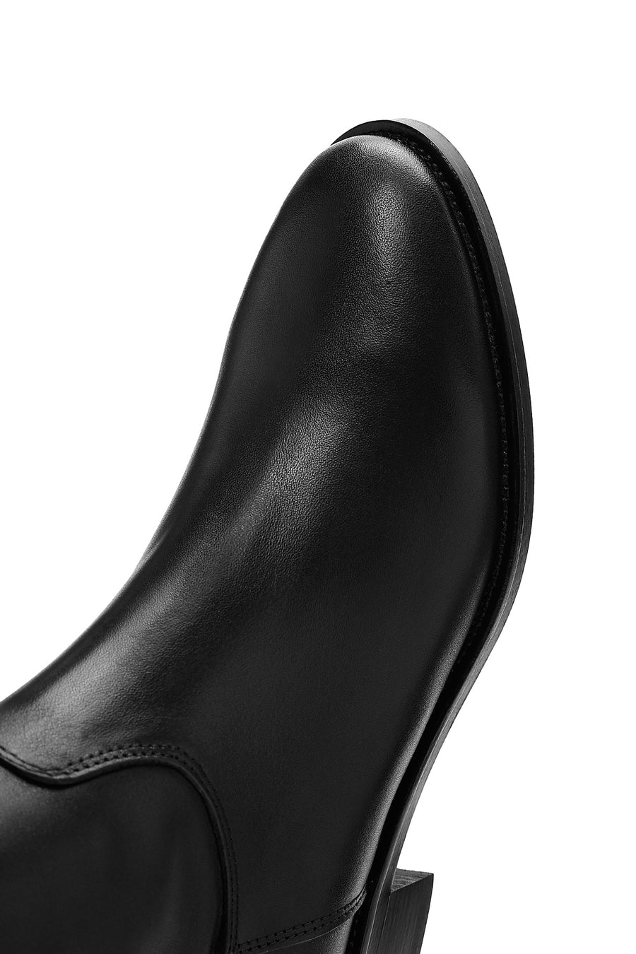 Women's Black Zippered Leather Boots