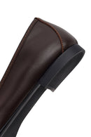 Women's Brown Leather Ballerinas | Derimod