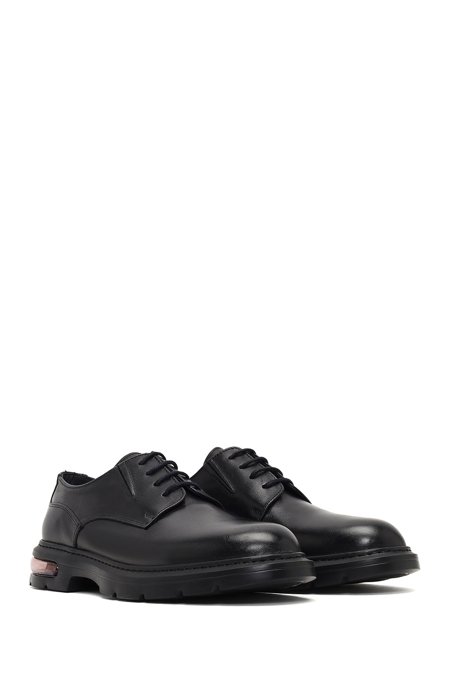 Men's Black Lace-up Leather Casual Shoes