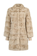 Pinzolo Woman White Belted Teddy Coat | Derimod