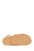 Woman Beige Straw Sandals | Derimod