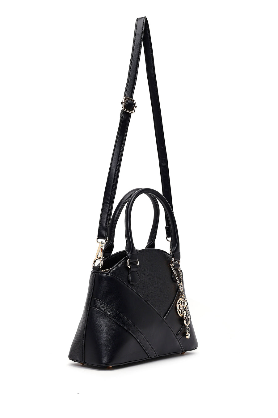 Women's Black Long Strap Accessory Handbag
