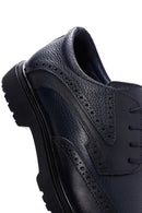 Men's Navy Blue Leather Classic Shoes | Derimod
