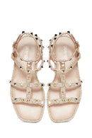Women's Beige Trocley Flat Sandals | Derimod