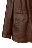 Susan Woman Brown Hooded Leather Coats | Derimod