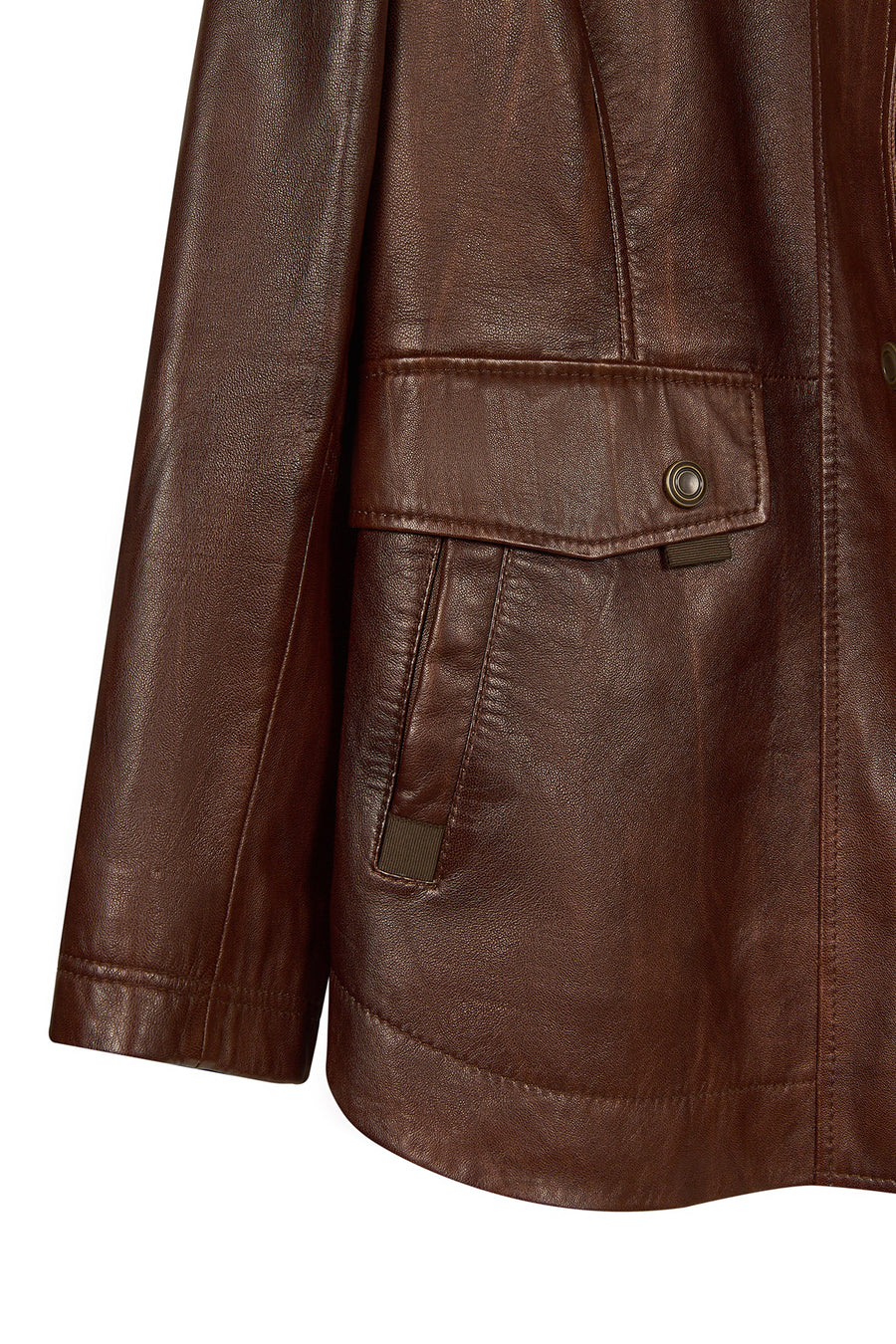 Susan Woman Brown Hooded Leather Coats