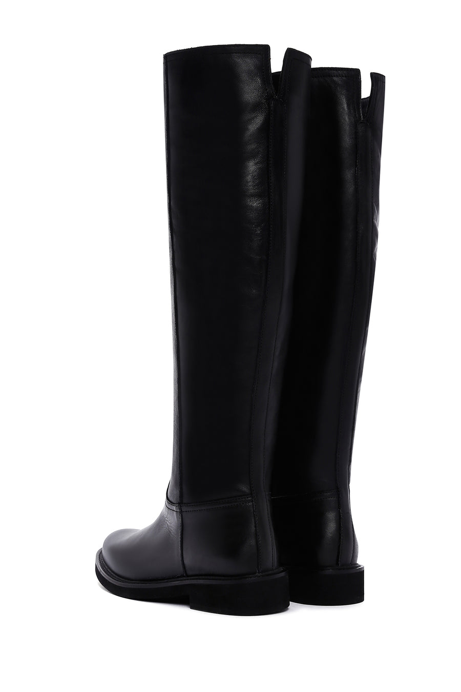 Women's Black Leather Casual Leather Boots