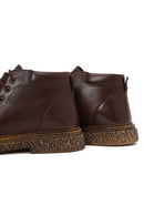 Male Brown Lace-up Leather Casual Boots | Derimod