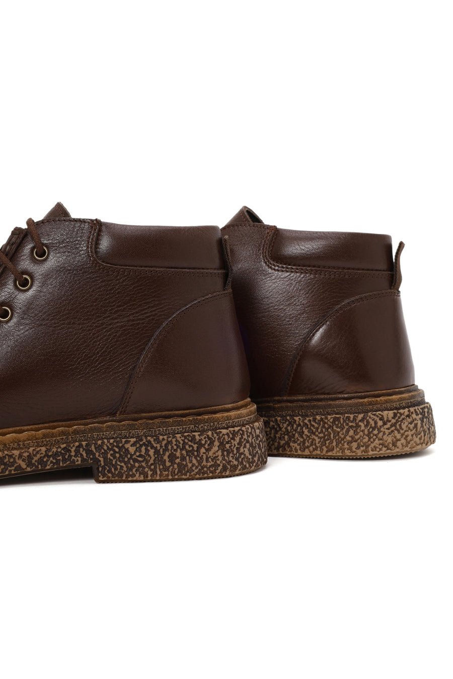 Male Brown Lace-up Leather Casual Boots