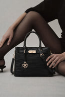 Woman Black Long Strap Printed Shoulder Bag | Derimod