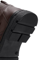 Male Brown Zip Closure Leather Casual Boots | Derimod