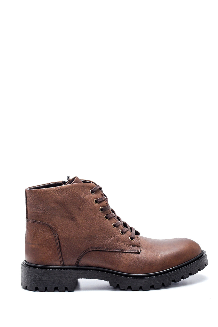 Men's Leather Zippered Boots 21WFD681418 | Derimod