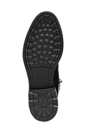 Geox Women Black D Walk Pleasure A - Goat Lea Zippered Leather Boot | Derimod