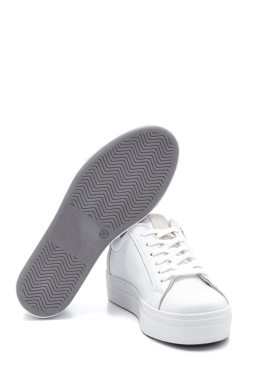 Women's Leather Zipper Detailed Sneaker