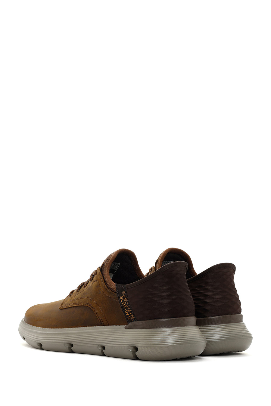 Skechers Men's Brown Garza Gervin Leather Sneaker