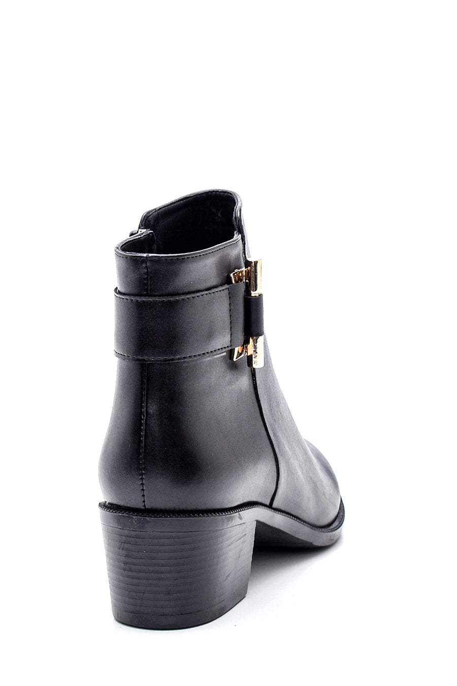 Women's Buckle Medium Heel Boots