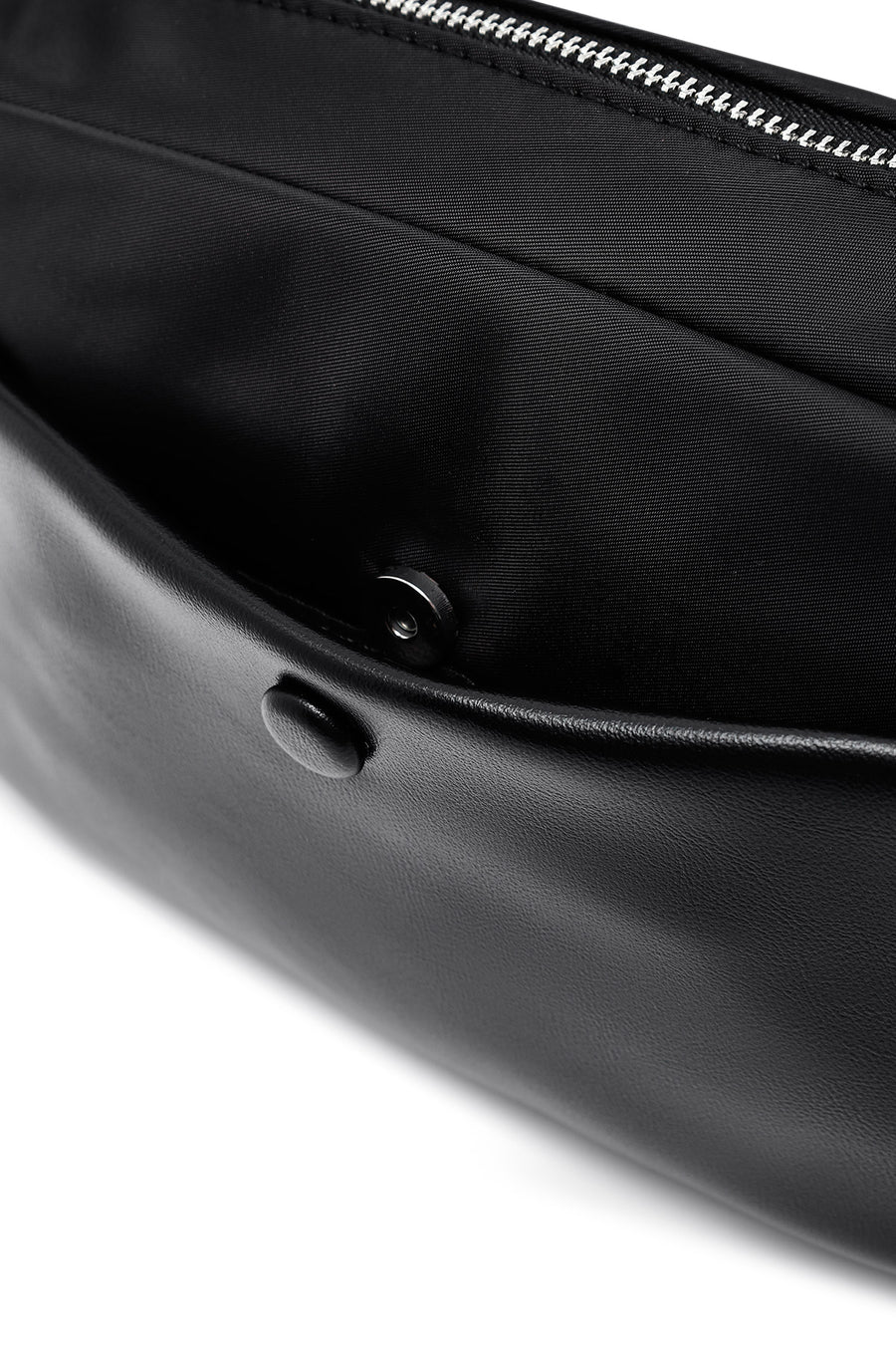 Women's Black Crossbody Bag with Accessory Detail