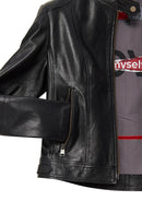 Prima Women's Black Short Leather Jacket | Derimod
