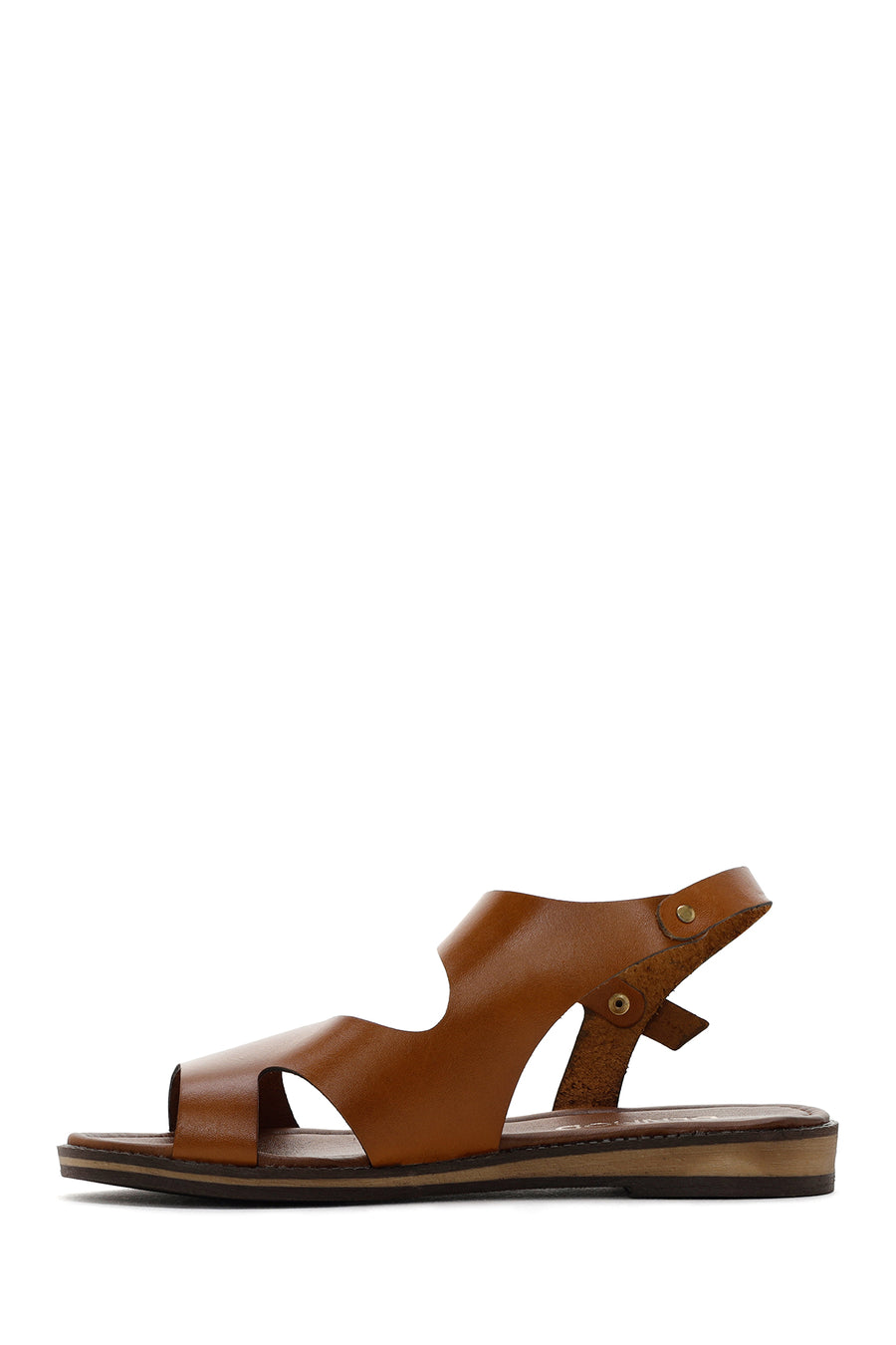 Women's Tan Buckled Leather Bodrum Sandals