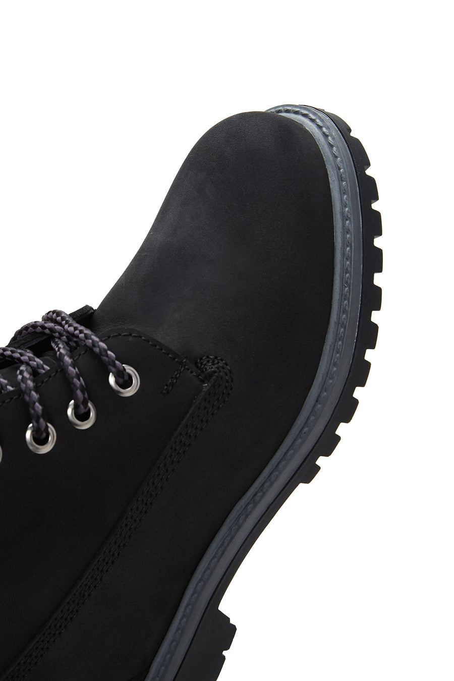Women's Black Lace-Up Nubuck Leather Boots