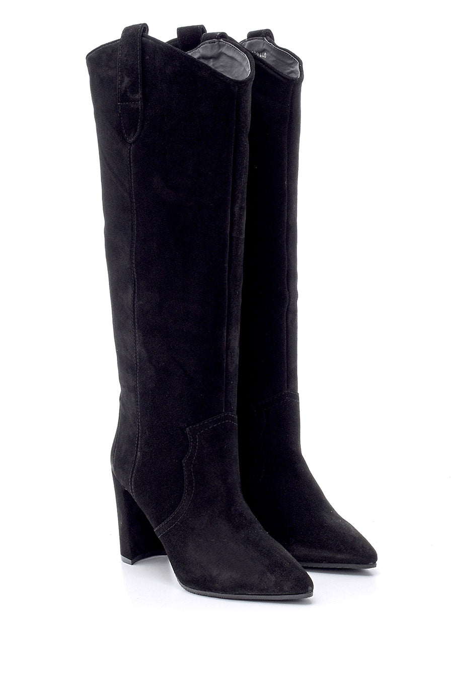 Women's Suede Leather Heeled Boots