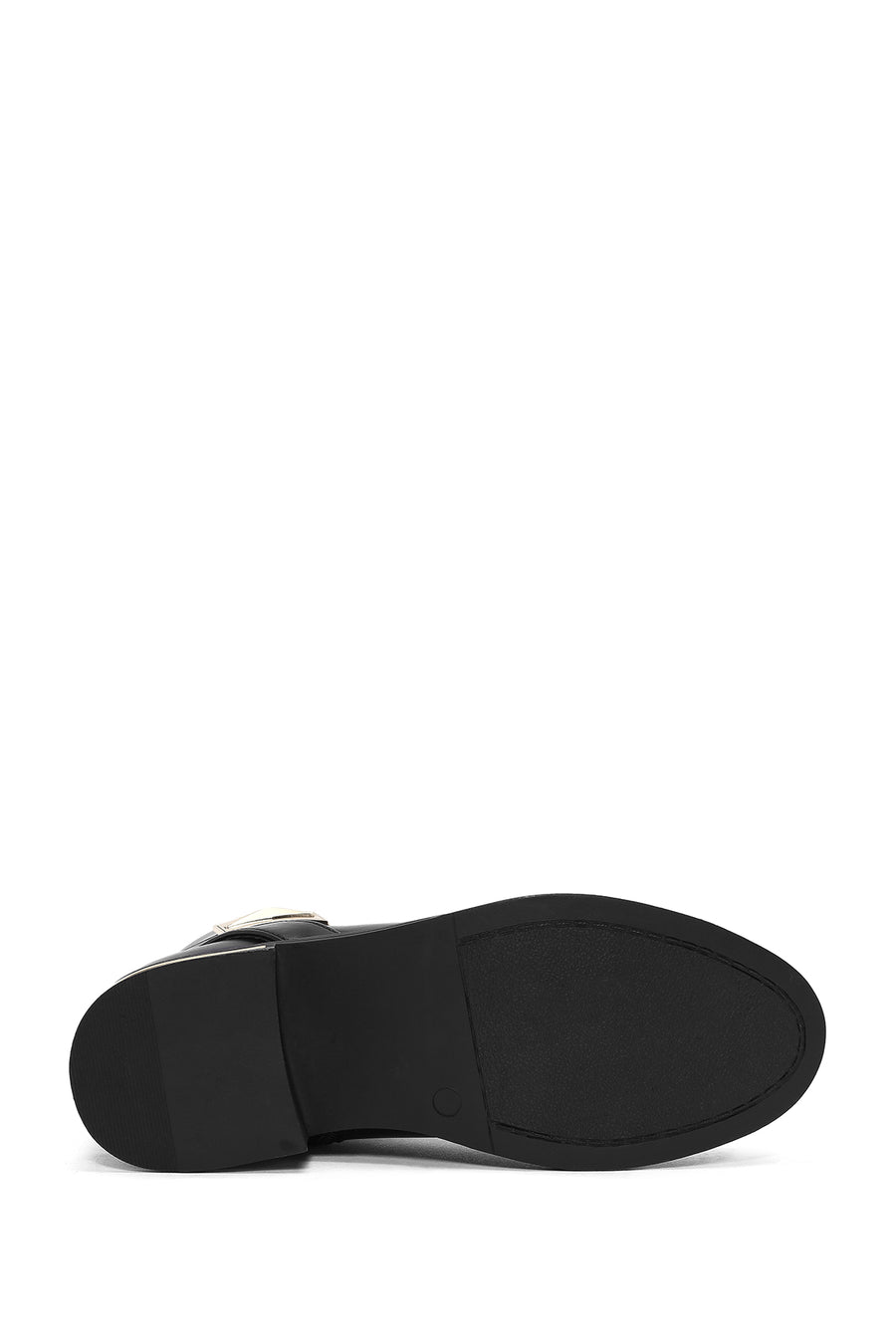 Women's Black Zippered Buckle Detailed Boots