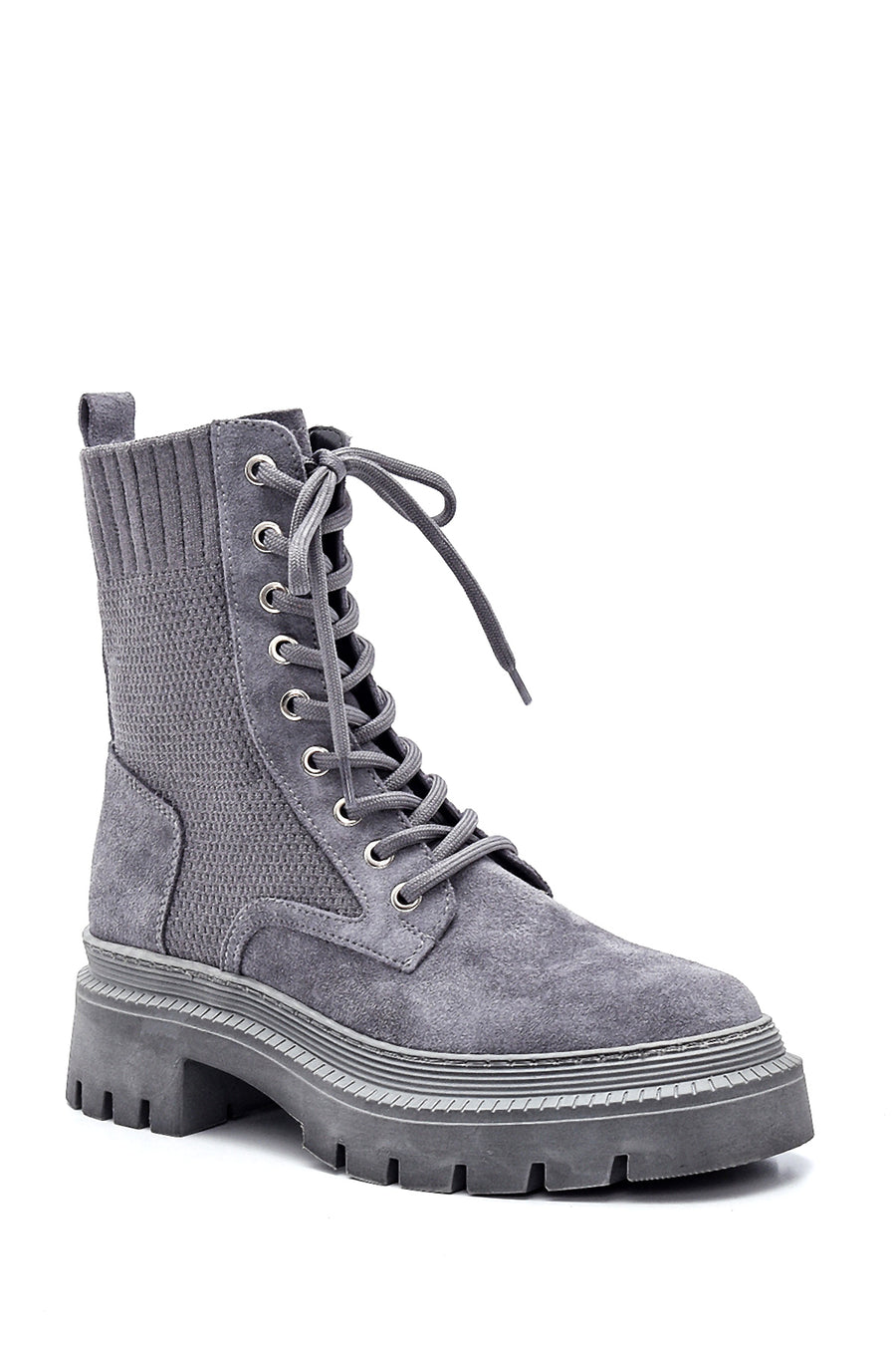 Women's Leather Boots with Socks