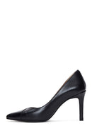 Women's Black Leather Stiletto | Derimod