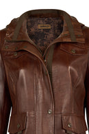 Susan Woman Brown Hooded Leather Coats | Derimod