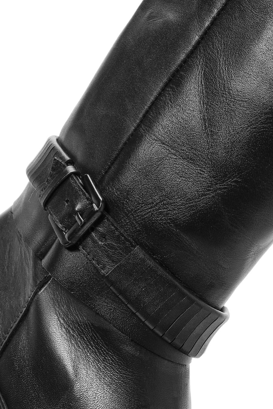 
Women's Black Buckle Detailed Leather Boot
