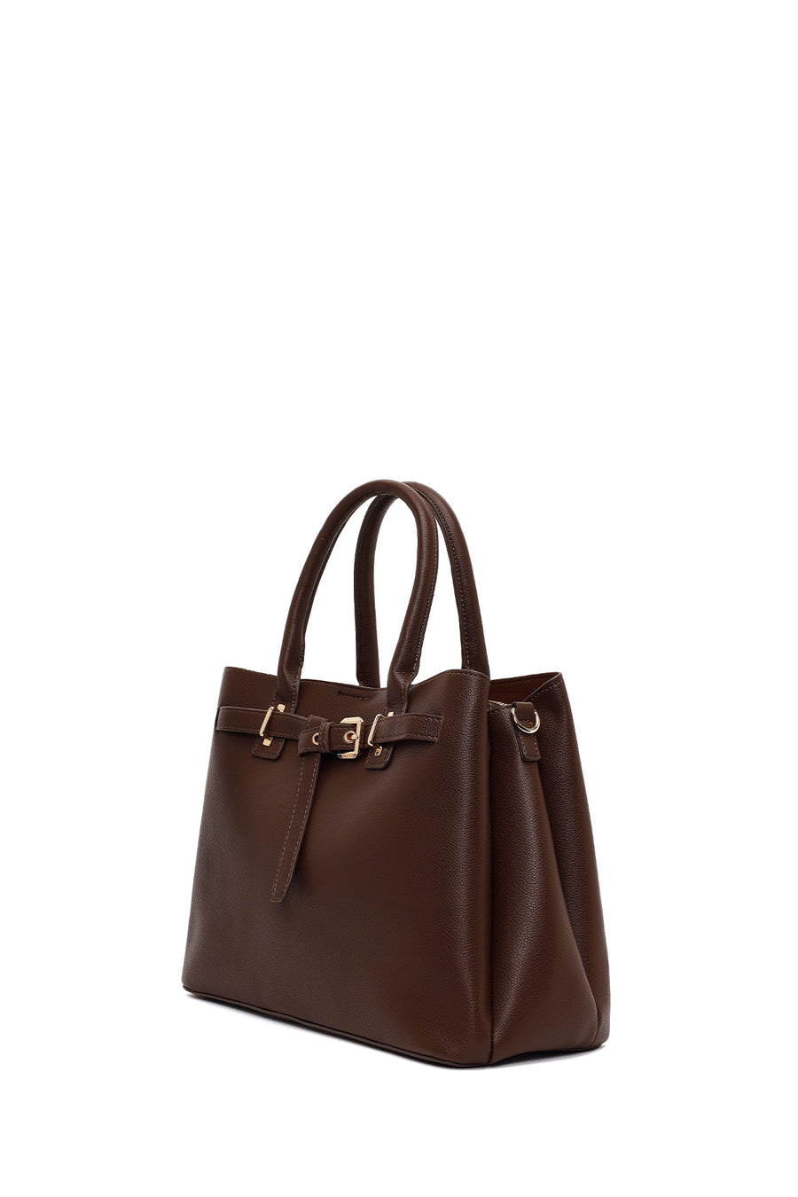 Woman Brown Long-Strap Classic Shoulder Bag