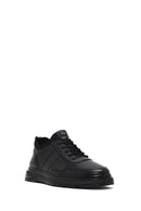 Male Black Lace-Up Leather Sneaker | Derimod