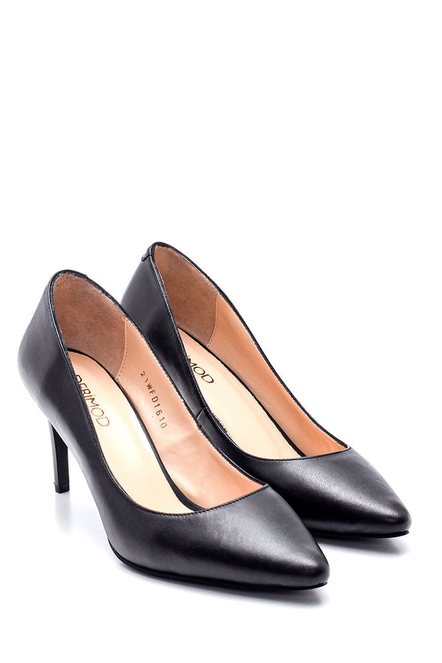 Women's Black Leather Classic Stiletto