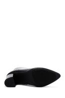 Derimod Gritti Women's Black Zippered Thick Heeled Patent Leather Boots | Derimod