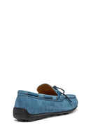 Geox Men's Blue U Spherica Ec16 B - Suede Suede Leather Casual Loafer | Derimod