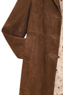 Pamela Women's Brown Suede Leather Coat | Derimod