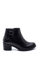 Women's Leather Quilted Detailed Boots | Derimod