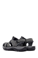 Erkek Gri Deri Outdoor Sandalet | Derimod
