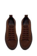 Male Brown Lace-up Thick-soled Nubuck Leather Sneaker | Derimod