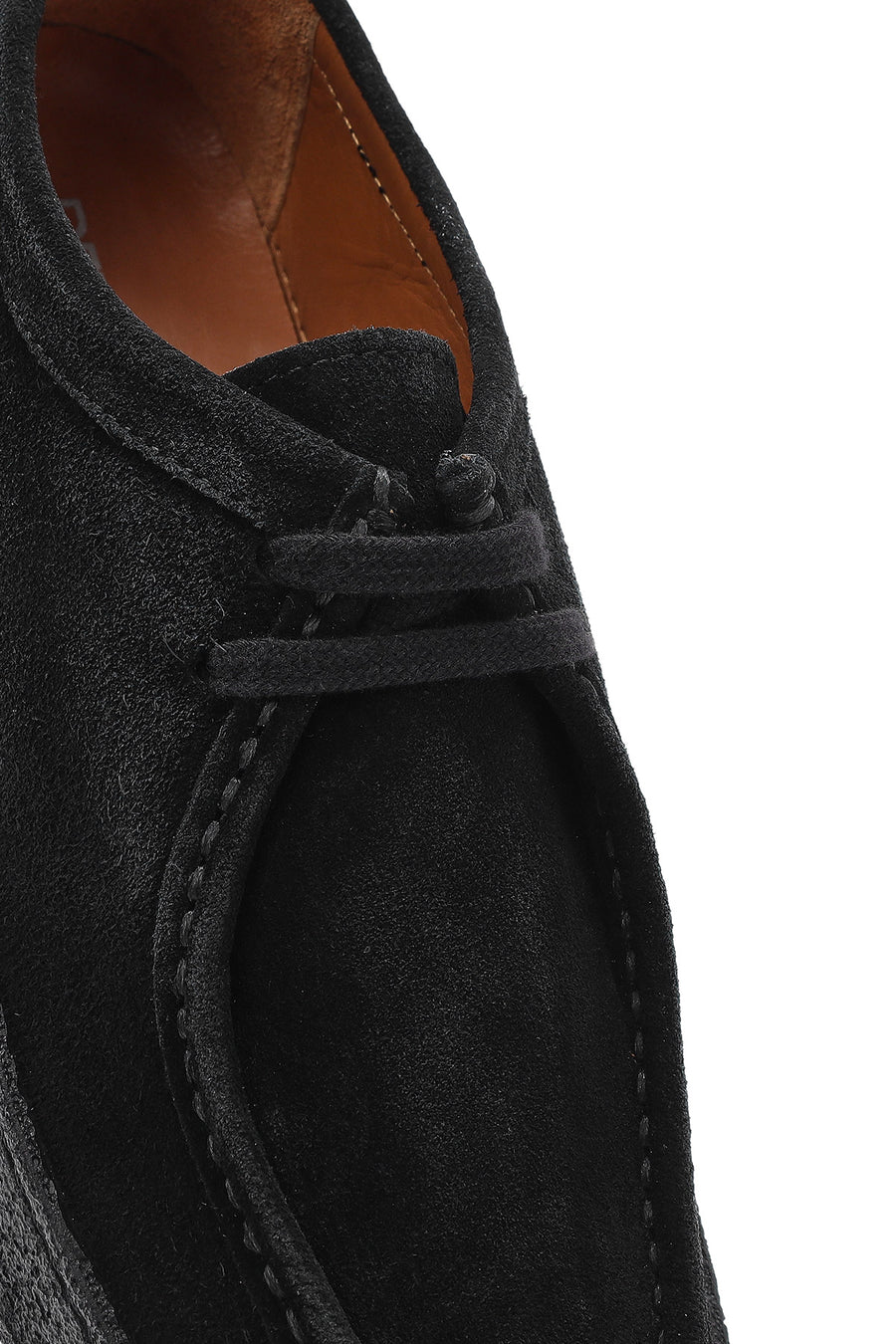 Men's Black Lace-Up Suede Leather Casual Shoes