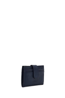 Men's Navy Blue Leather Card Holder | Derimod
