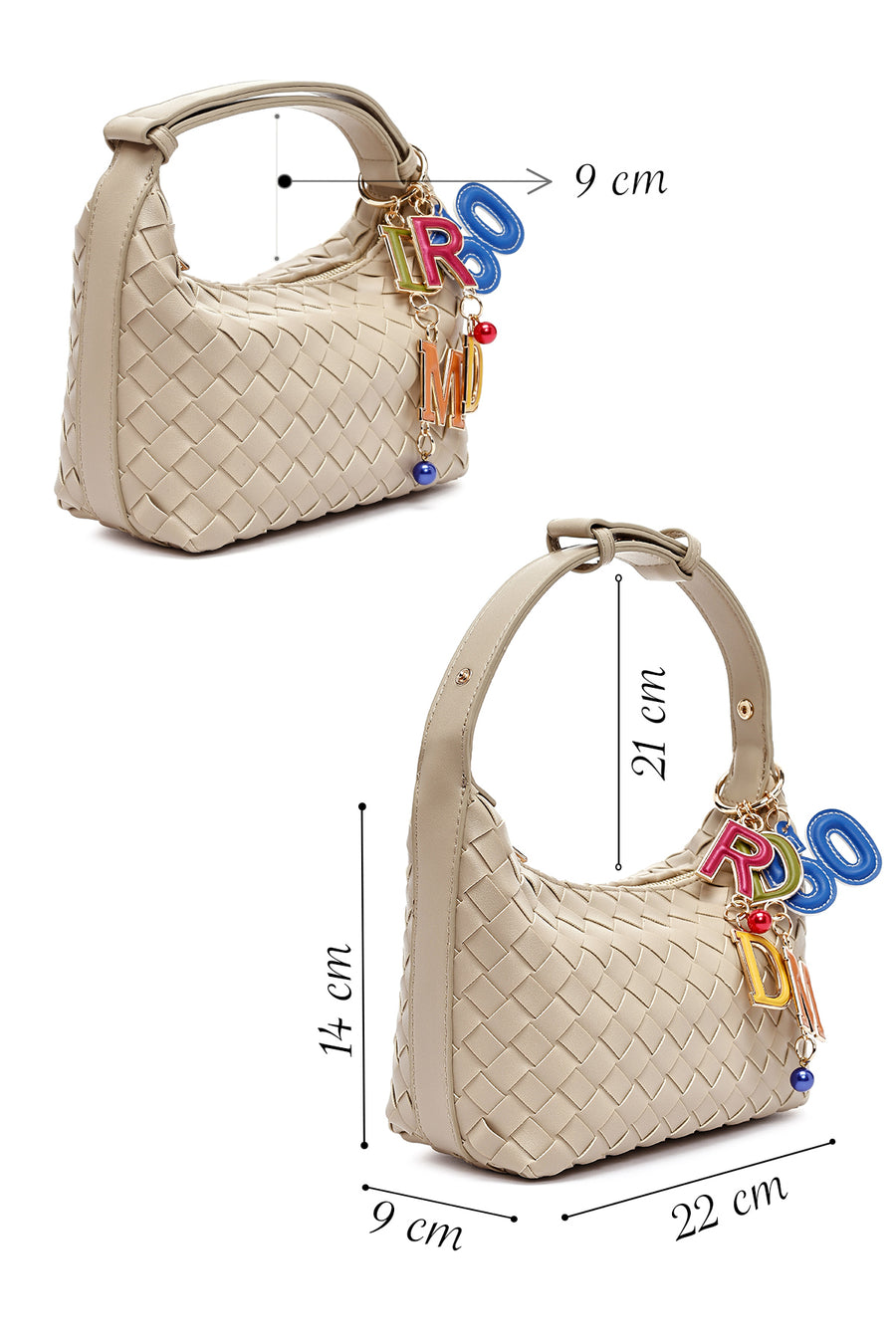 Women's Beige Accessory Knitted Mini Handbag