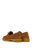 Woman Tan Beaded Suede Loafer | Derimod