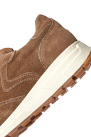 Women's Mink Lace-Up Suede Leather Sneakers | Derimod