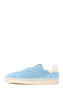 Kadın Mavi Bağcıklı Süet Deri Sneaker | Derimod