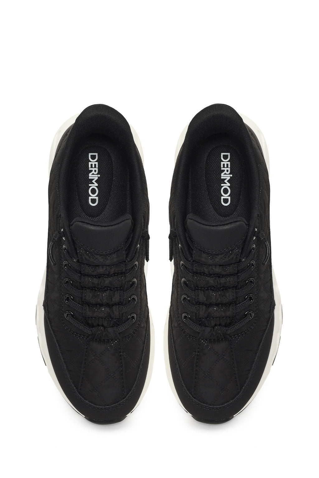 Kadın Siyah Bağcıklı Kalın Tabanlı Sneaker