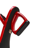 Women's Red Ankle Buckle Heeled Sandals | Derimod