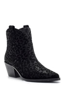 Women's Suede Leather Heeled Boots | Derimod
