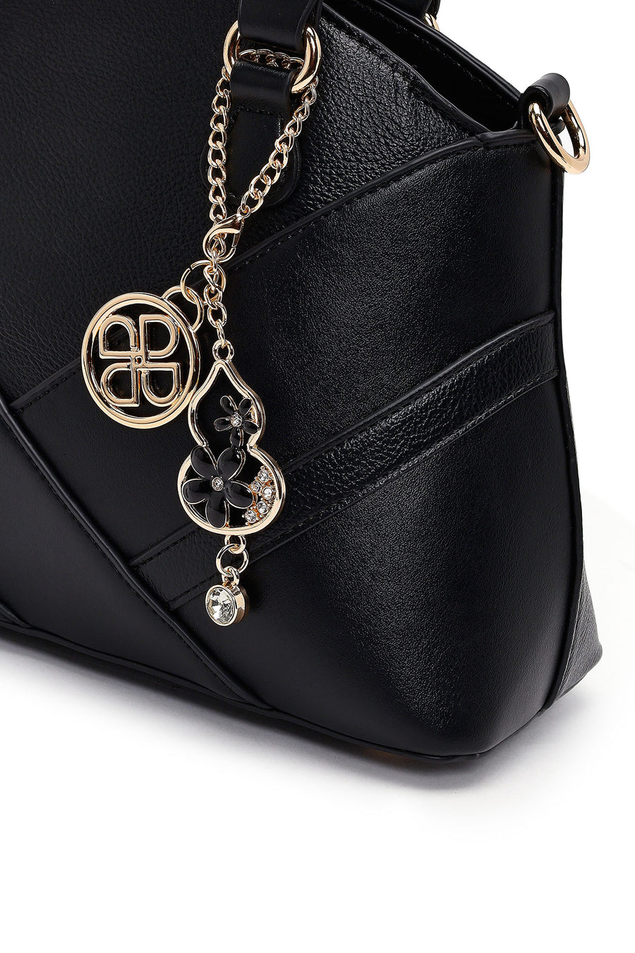 Women's Black Long Strap Accessory Handbag