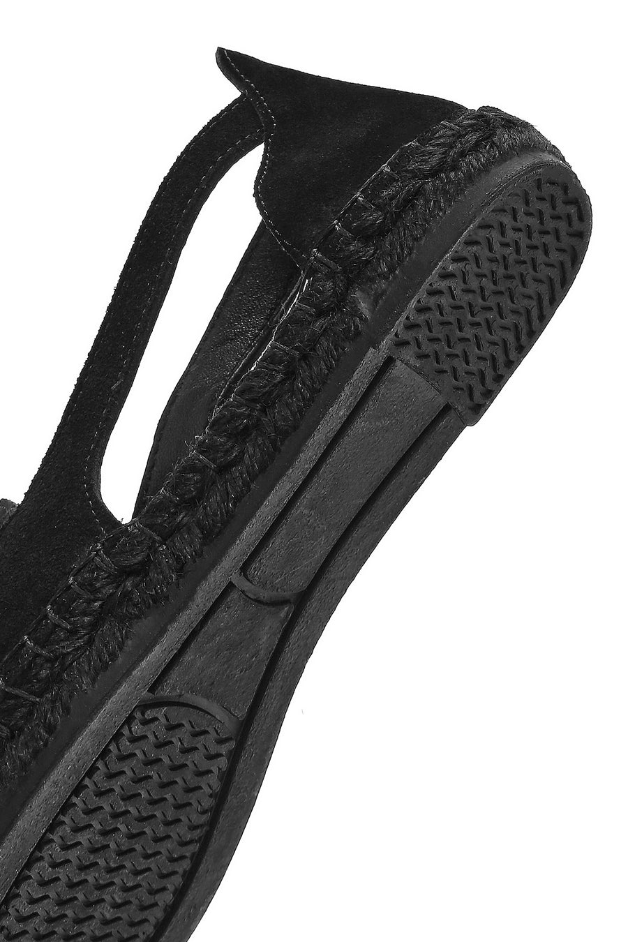 Woman Black Suede Espadrilles Sandal